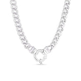 50cm Euro Bolt Curb Link Chain in Sterling Silver