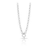 50cm Euro Round Belcher Link Necklet in Sterling Silver