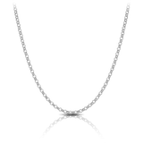 50cm Solid Belcher Chain in 9ct White Gold