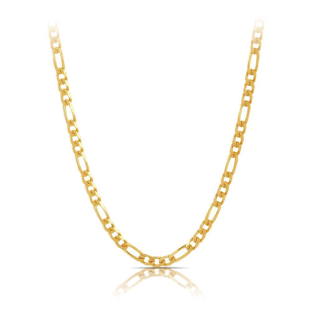 50cm Solid Figaro Chain in 9ct Yellow Gold