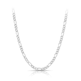 50cm Solid Figaro Link Chain in Sterling Silver