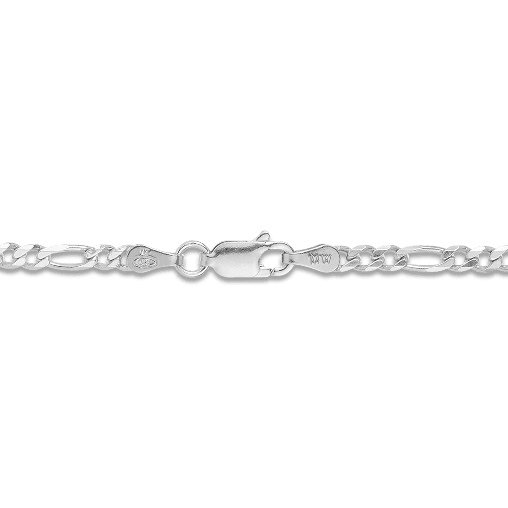 50cm Solid Figaro Link Chain in Sterling Silver