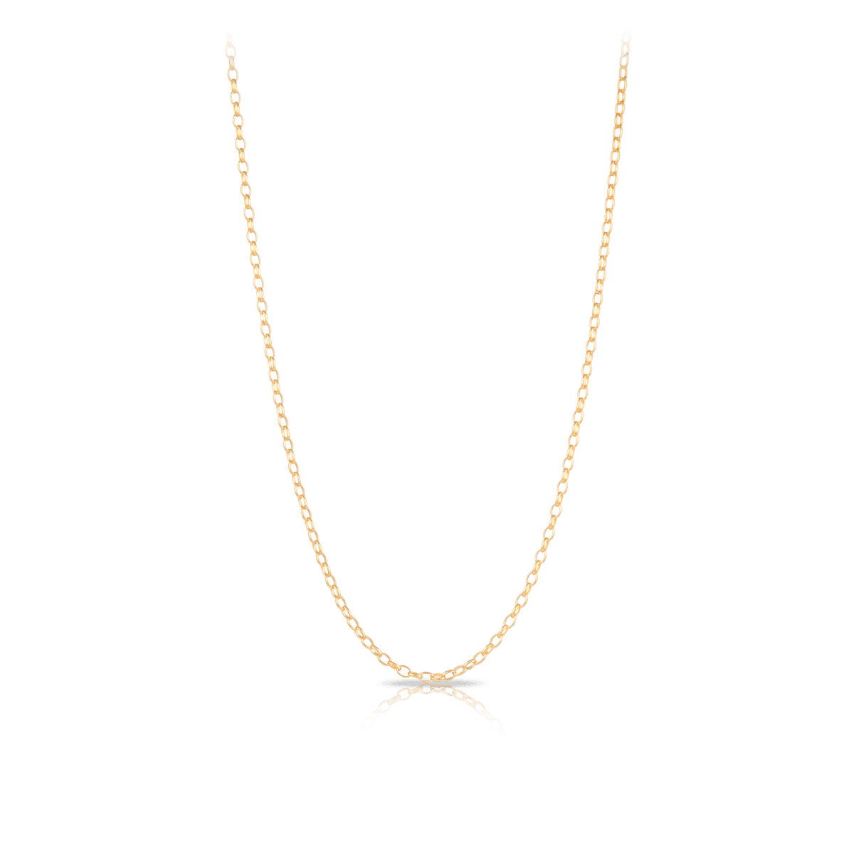 50cm Solid Oval Belcher Link Chain in 9ct Yellow Gold