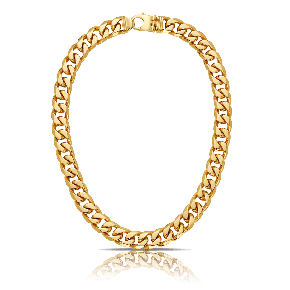 55cm Curb Chain in 9ct Yellow Gold - Wallace Bishop