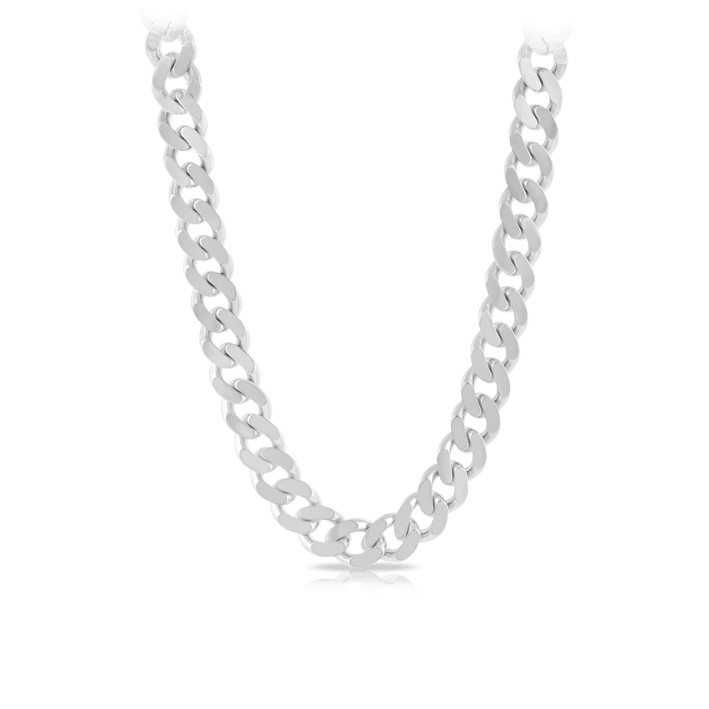 55cm Curb Chain in Sterling Silver - Wallace Bishop