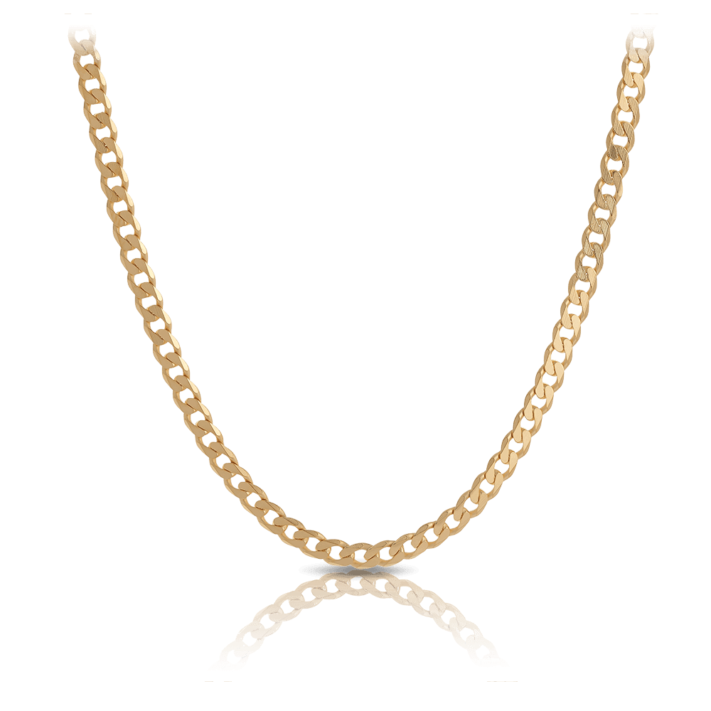 55cm Curb Link Chain in 9ct Yellow Gold