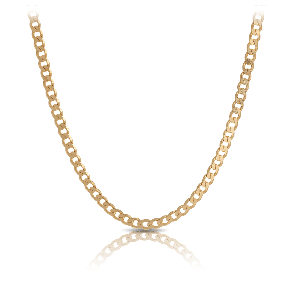 55cm Curb Link Chain in 9ct Yellow Gold - Wallace Bishop