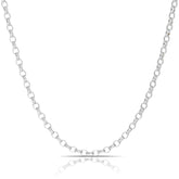 55cm Oval Belcher Chain in Sterling Silver - Wallace Bishop