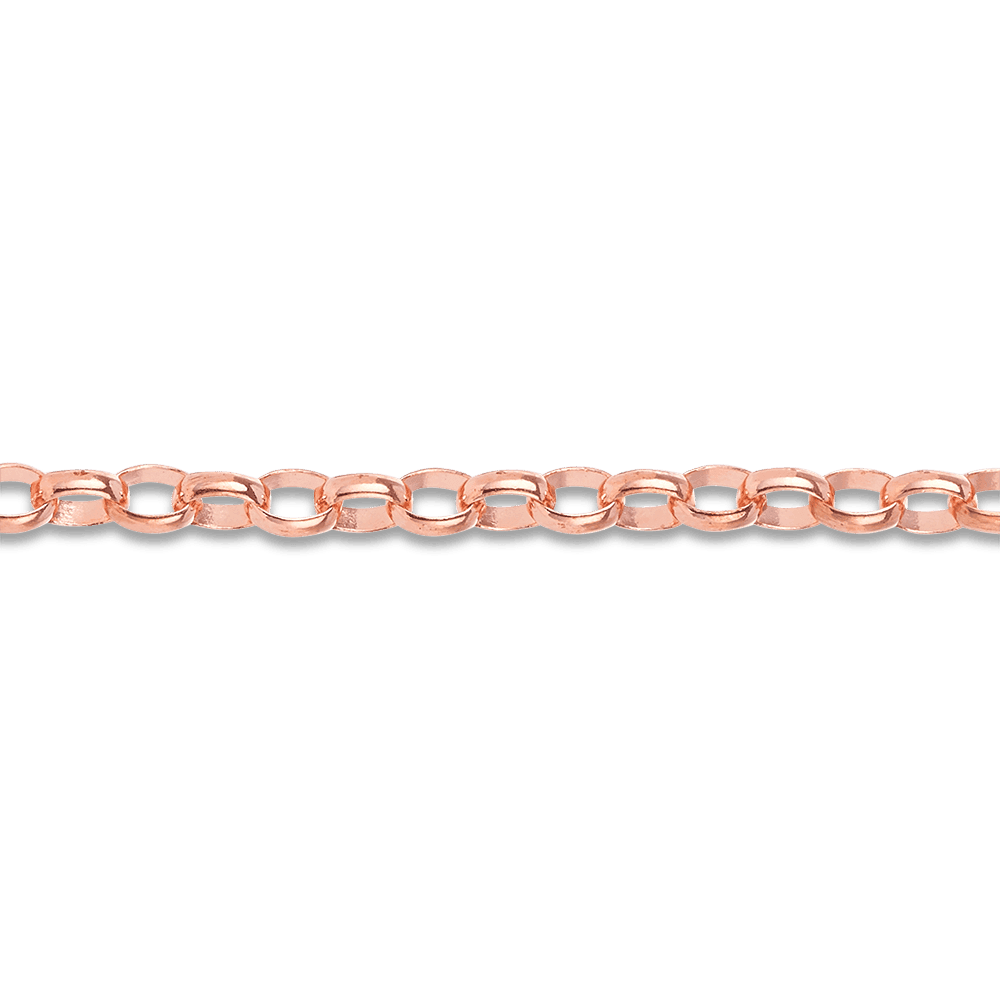 55cm Oval Belcher Solid Chain in 9ct Rose Gold