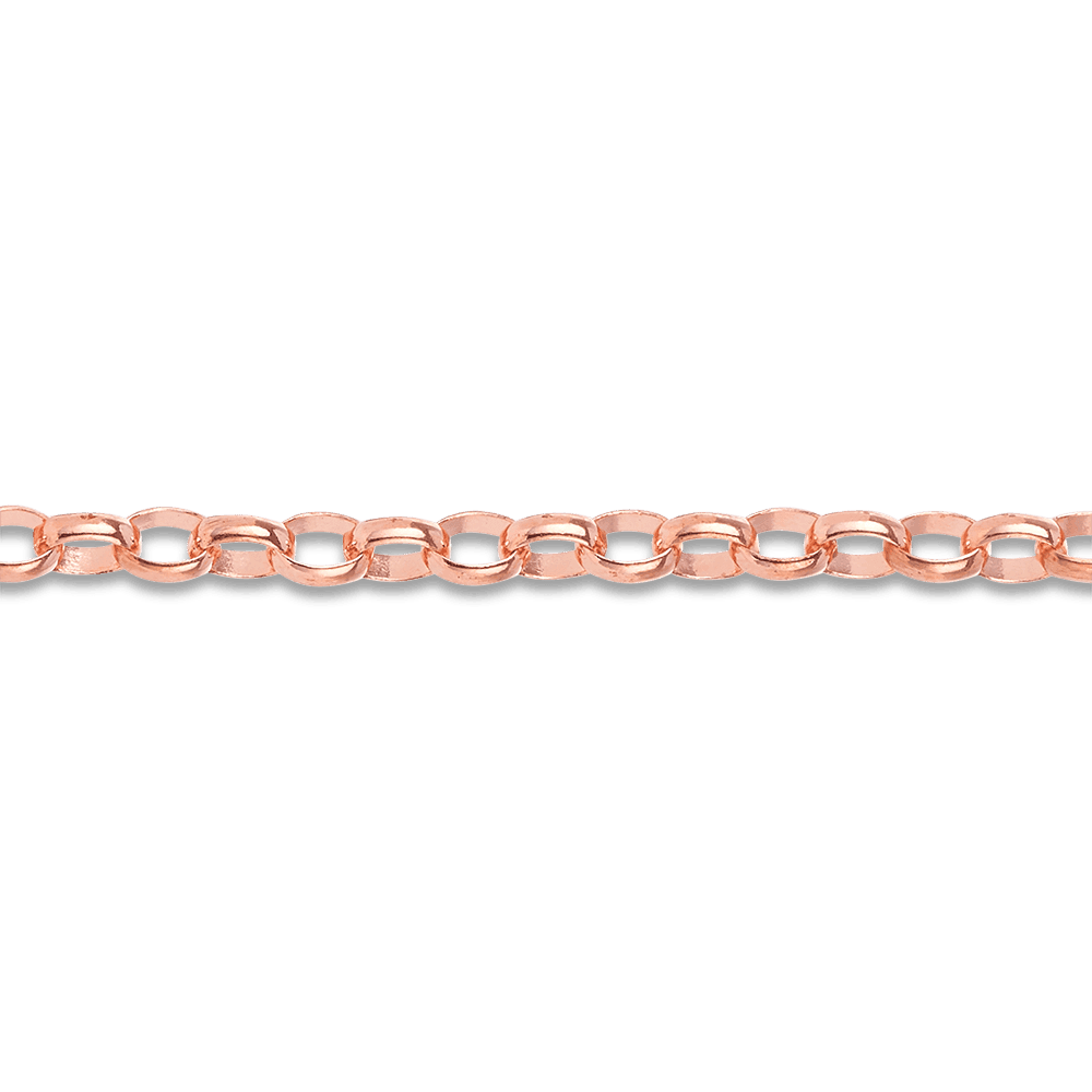55cm Oval Belcher Solid Chain in 9ct Rose Gold