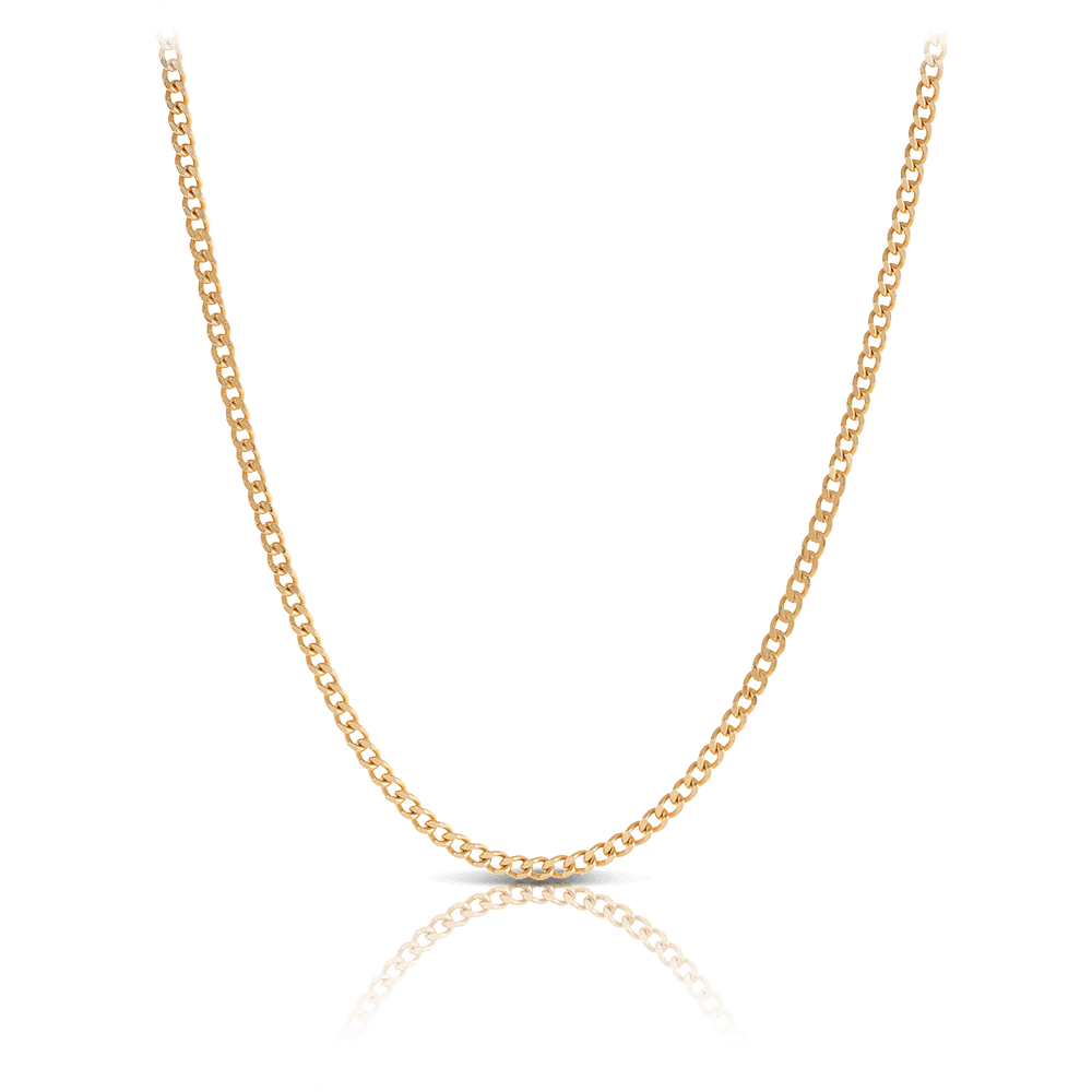 60cm Curb Link Chain in 9ct Yellow Gold