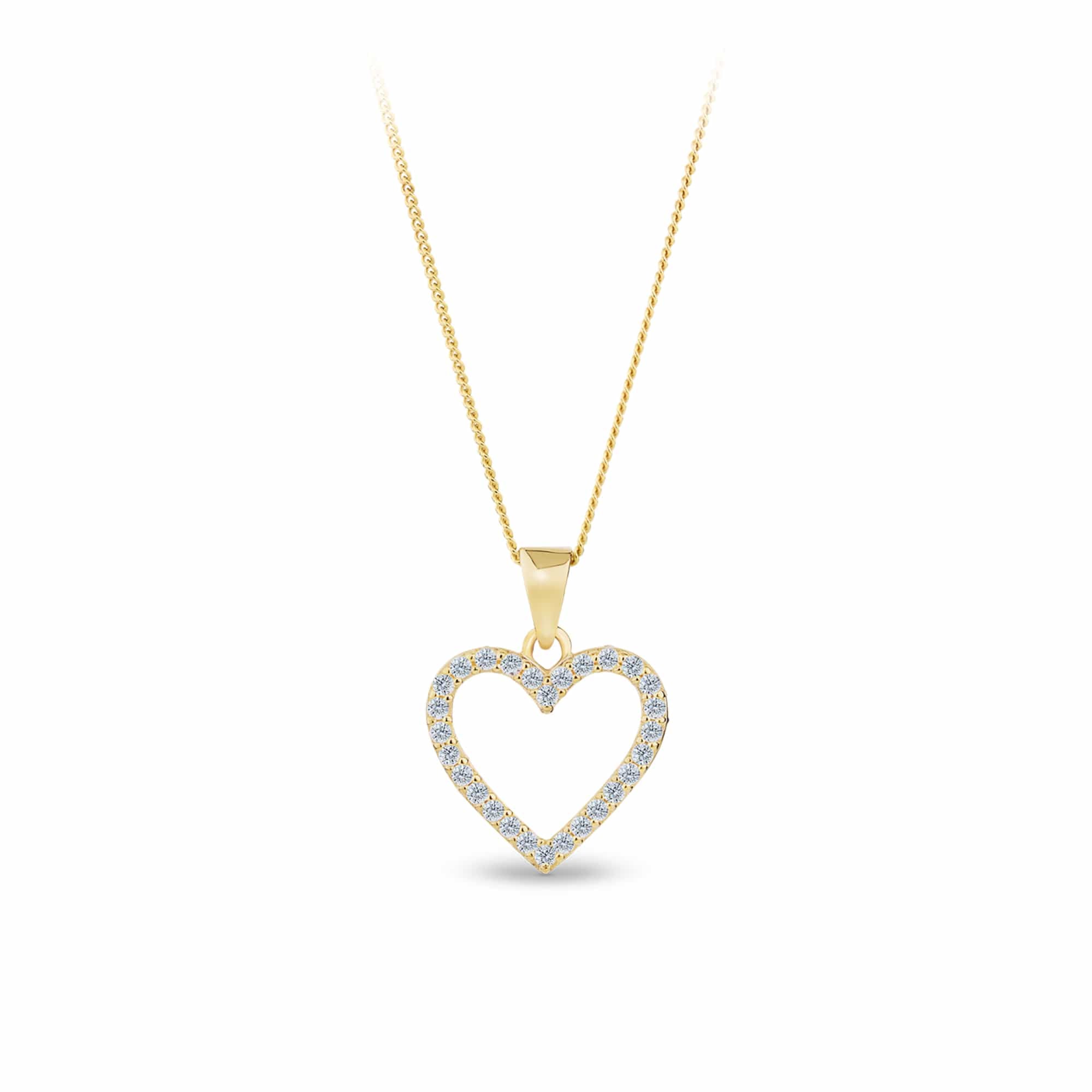 Heart Necklace Zirconia - Gold main image 0