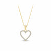 Cubic Zirconia Heart Pendant in 9ct Yellow Gold