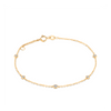 Cubic Zirconia Bracelet in 9ct Yellow Gold