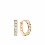 Cubic Zirconia Huggies in 9ct Yellow Gold