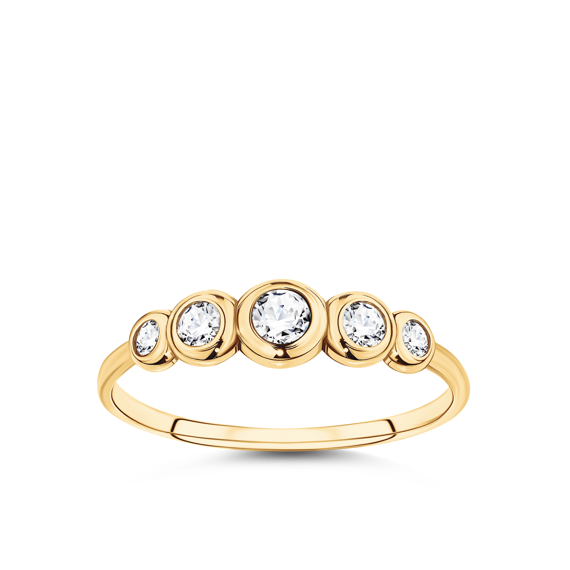 Cubic Zirconia Ring in 9ct Yellow Gold