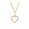 Cubic Zirconia Heart Pendant in 9ct Yellow Gold