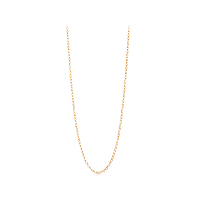 18ct Heavy Yellow Gold Plated Belcher Chain Necklace with a Filigree Stone Locket - USA Made main image 0