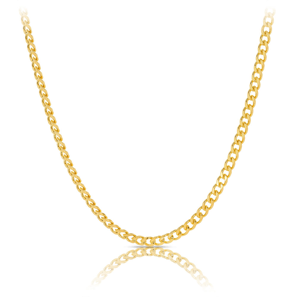70cm Solid Curb Link Chain in 9ct Yellow Gold