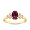 Rhodolite Garnet & 1.10ct TW Diamond Ringin 9ct Yellow Gold
