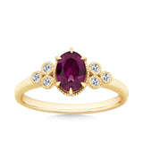 Rhodolite Garnet & 1.10ct TW Diamond Ringin 9ct Yellow Gold