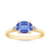Tanzanite & Diamond Ring in 9ct Yellow Gold