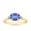 Tanzanite & Diamond Ring in 9ct Yellow Gold