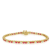 Diamond & Ruby Tennis Bracelet in 9ct Yellow Gold