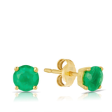 Emerald Earrings in 9ct Yellow Gold