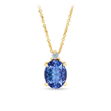 Tanzanite & 1.30ct TW Diamond Pendant in 9ct Yellow Gold