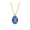 Tanzanite & 1.30ct TW Diamond Pendant in 9ct Yellow Gold