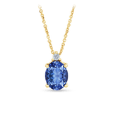 Tanzanite & 1.30ct TW Diamond Pendant in 9ct Yellow Gold