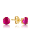 Ruby Stud Earrings in 9ct Yellow Gold