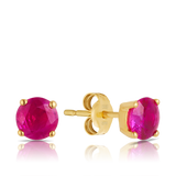 Ruby Stud Earrings in 9ct Yellow Gold