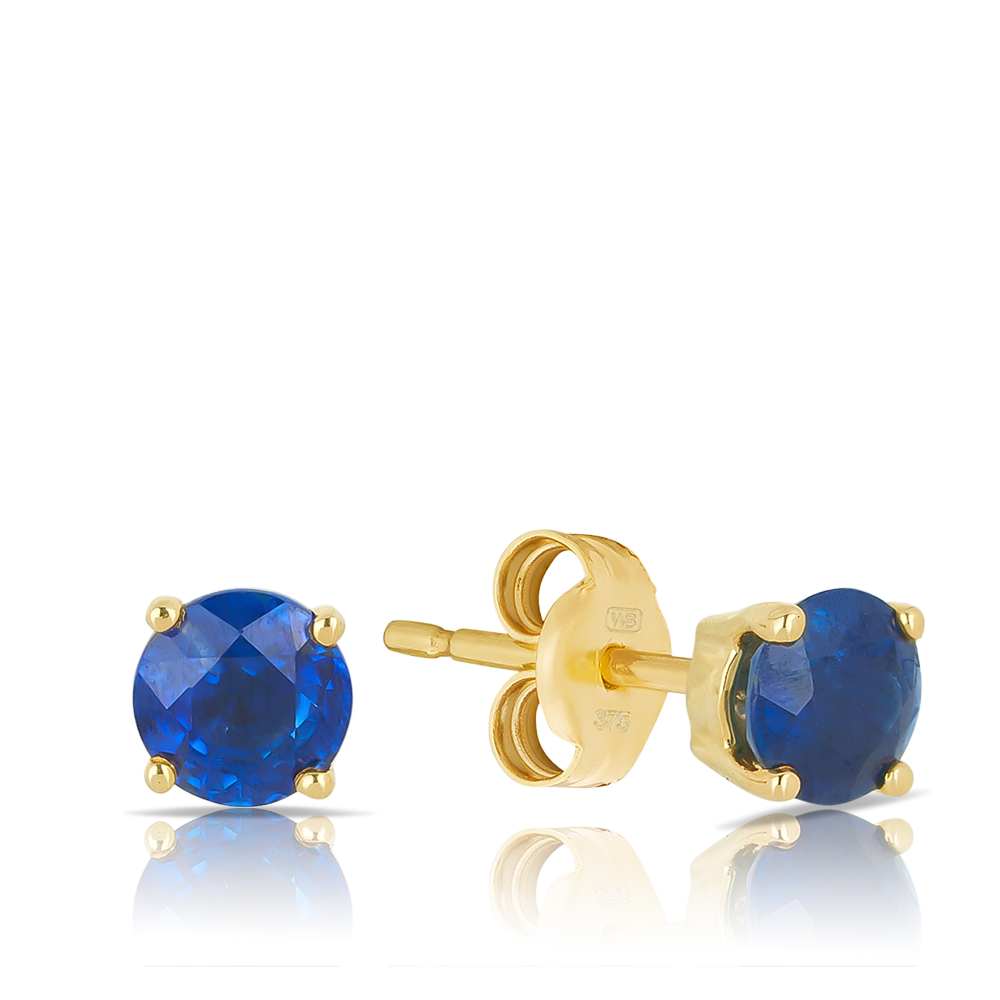 Sapphire Earrings in 9ct Yellow Gold