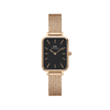 Daniel Wellington Quadro 20X26 Pressed Melrose Rose Gold & Black Watch