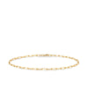9ct Polished Yellow Gold Paperclip Shape Anklet