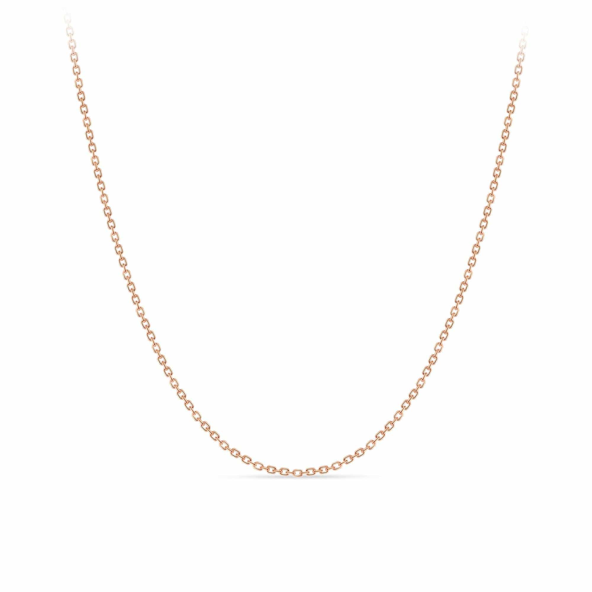 9ct Rose Gold Square Cable Chain Polished Necklace