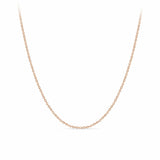9ct Rose Gold Square Cable Chain Polished Necklace