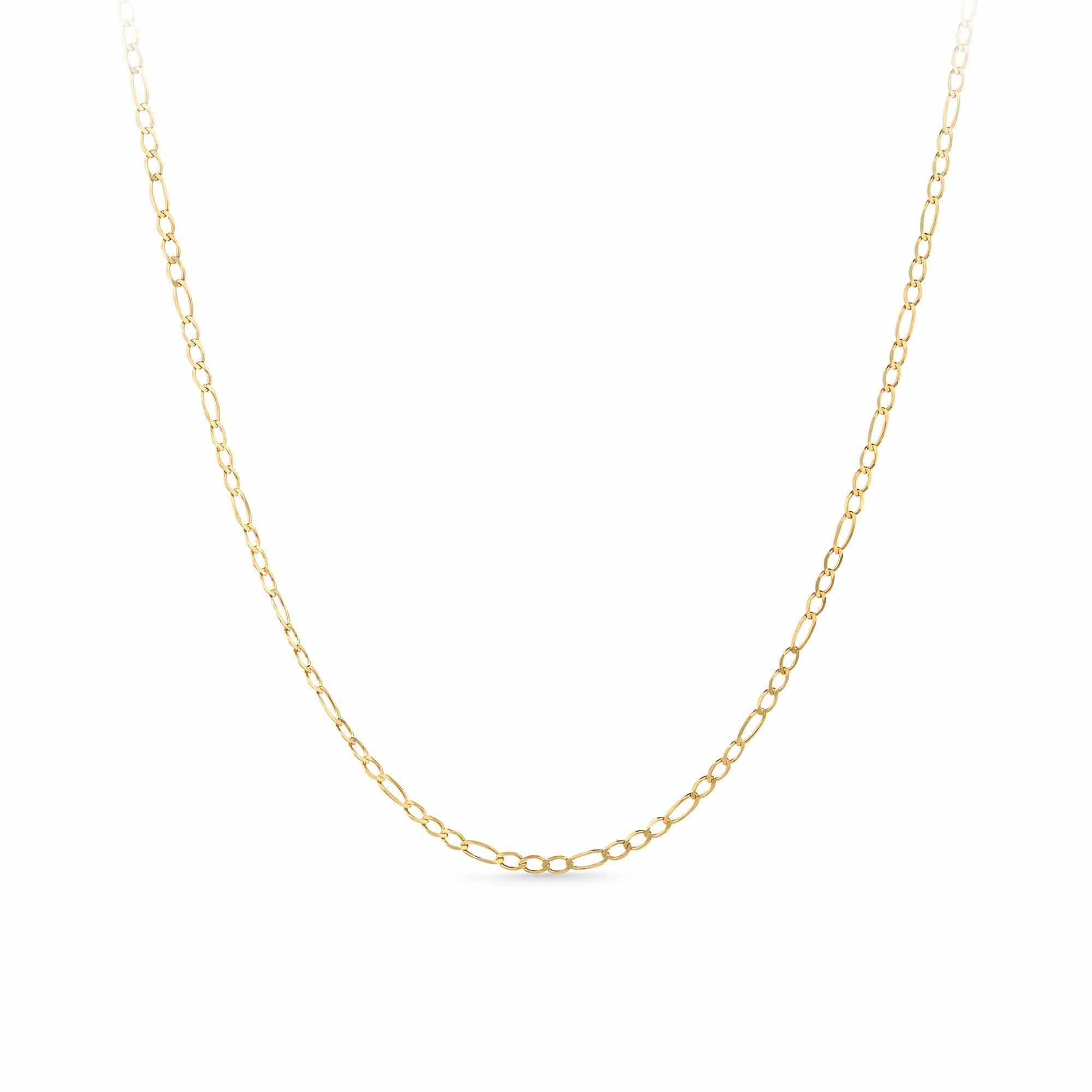 50cm Figaro Pattern Chain in 9ct Yellow Gold