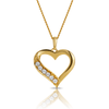 Diamond Heart Pendant in 9ct Yellow Gold