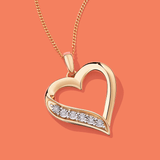 9ct Yellow Gold Pendant Diamond TW 0.018