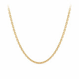 9ct Yellow Gold Square Cable Chain Polished Necklace