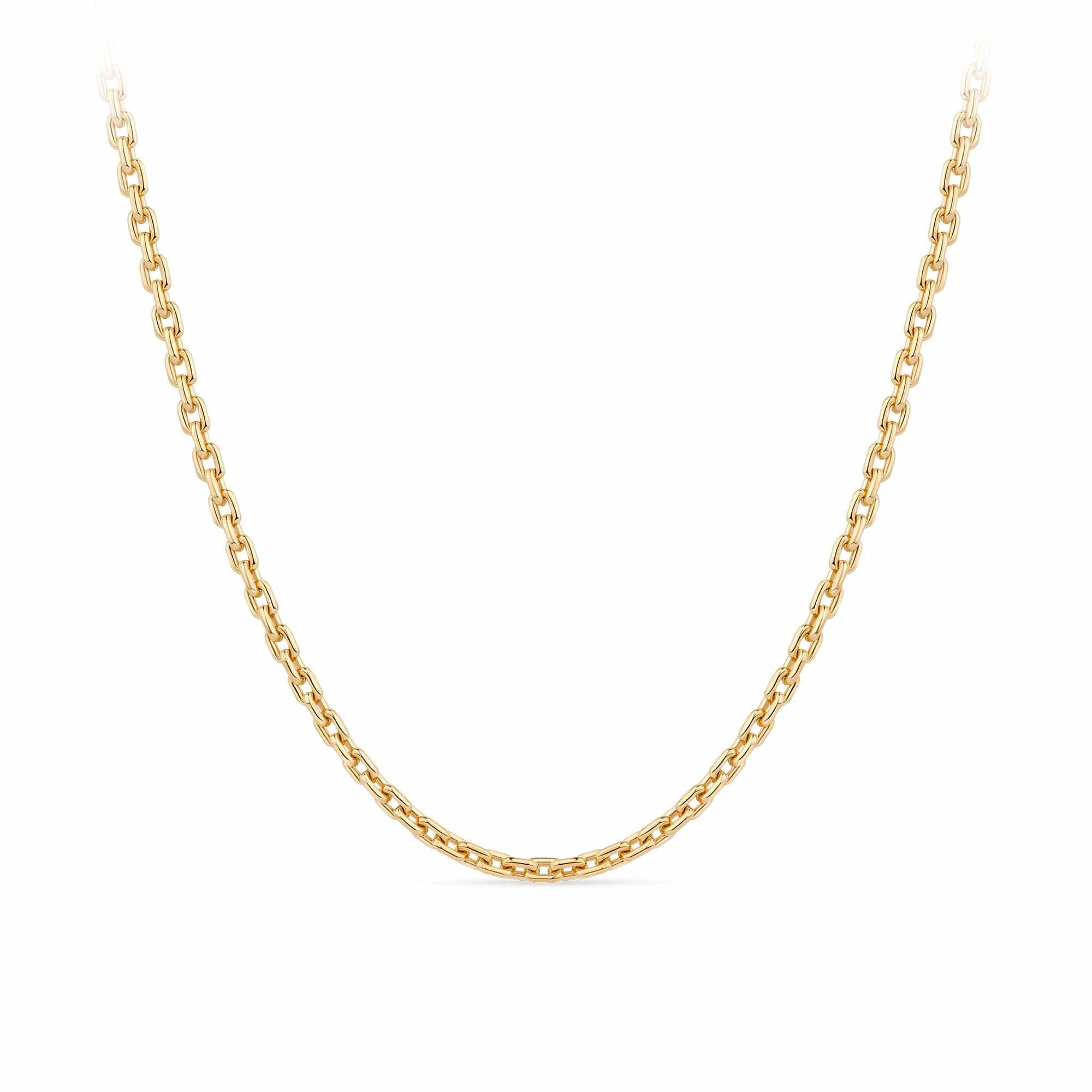 9ct Yellow Gold Square Cable Chain Polished Necklace