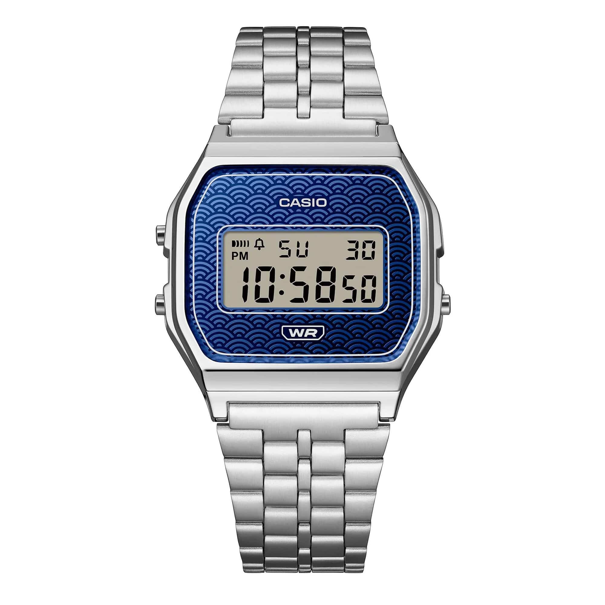 Casio Vintage A159WEVJ-2D Seigaiha Digital Watch | Wallace Bishop