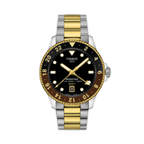 Tissot Seastar Men's 40mm Stainless Steel & Yellow IP Quartz GMT Watch T120.852.22.051.00