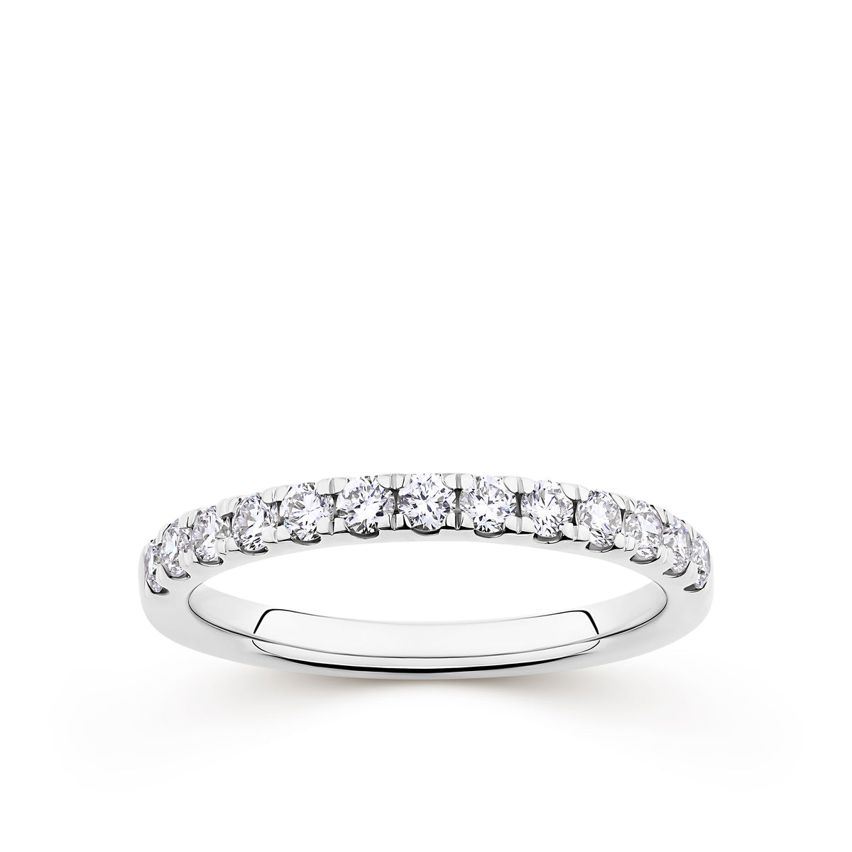 Everlasting 0.50ct TW Lab-Grown Diamond Pave Set Wedding Band in 18ct White Gold