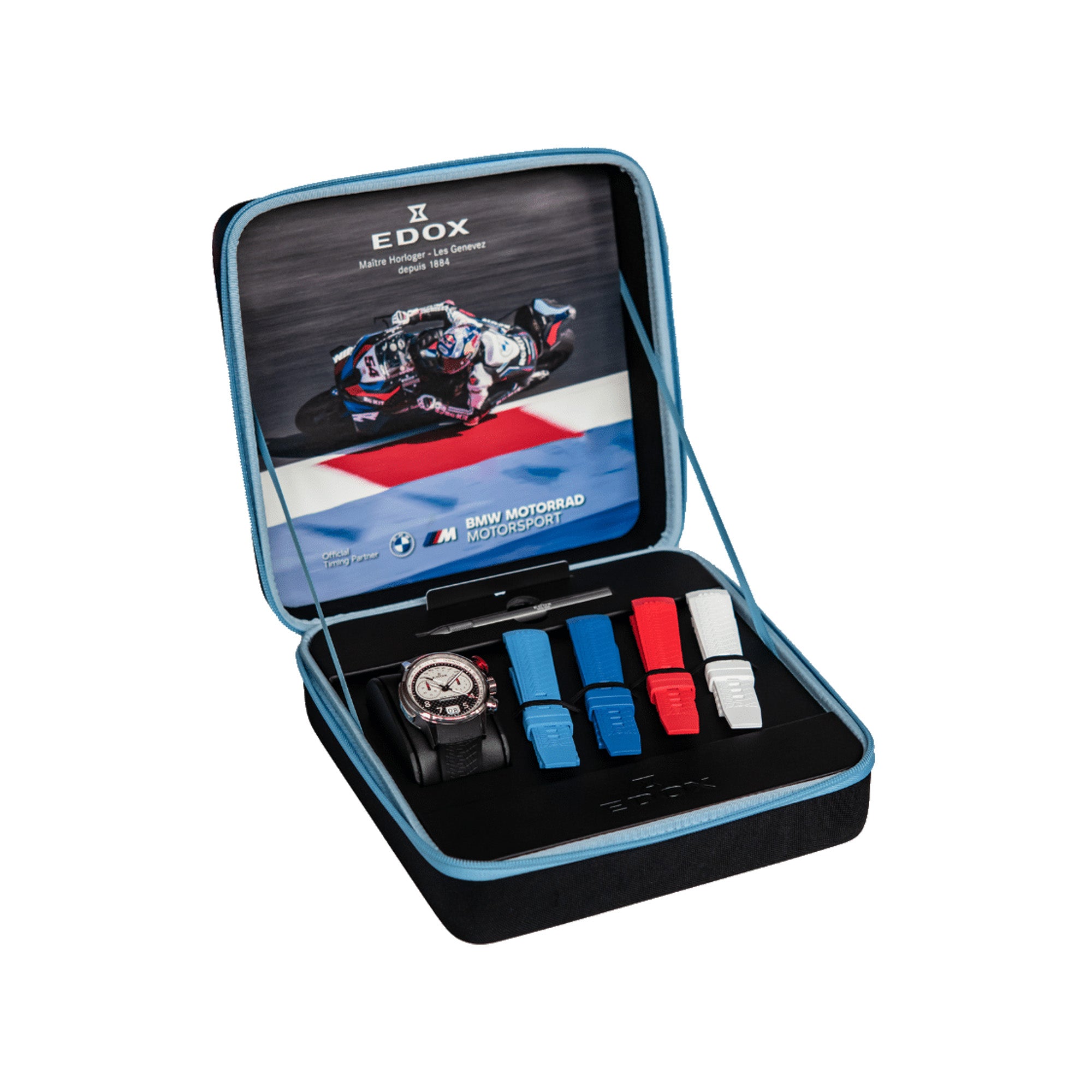 Edox Chronorally Quartz Chronograph Men's 45mm Watch 38003TINRCANBR