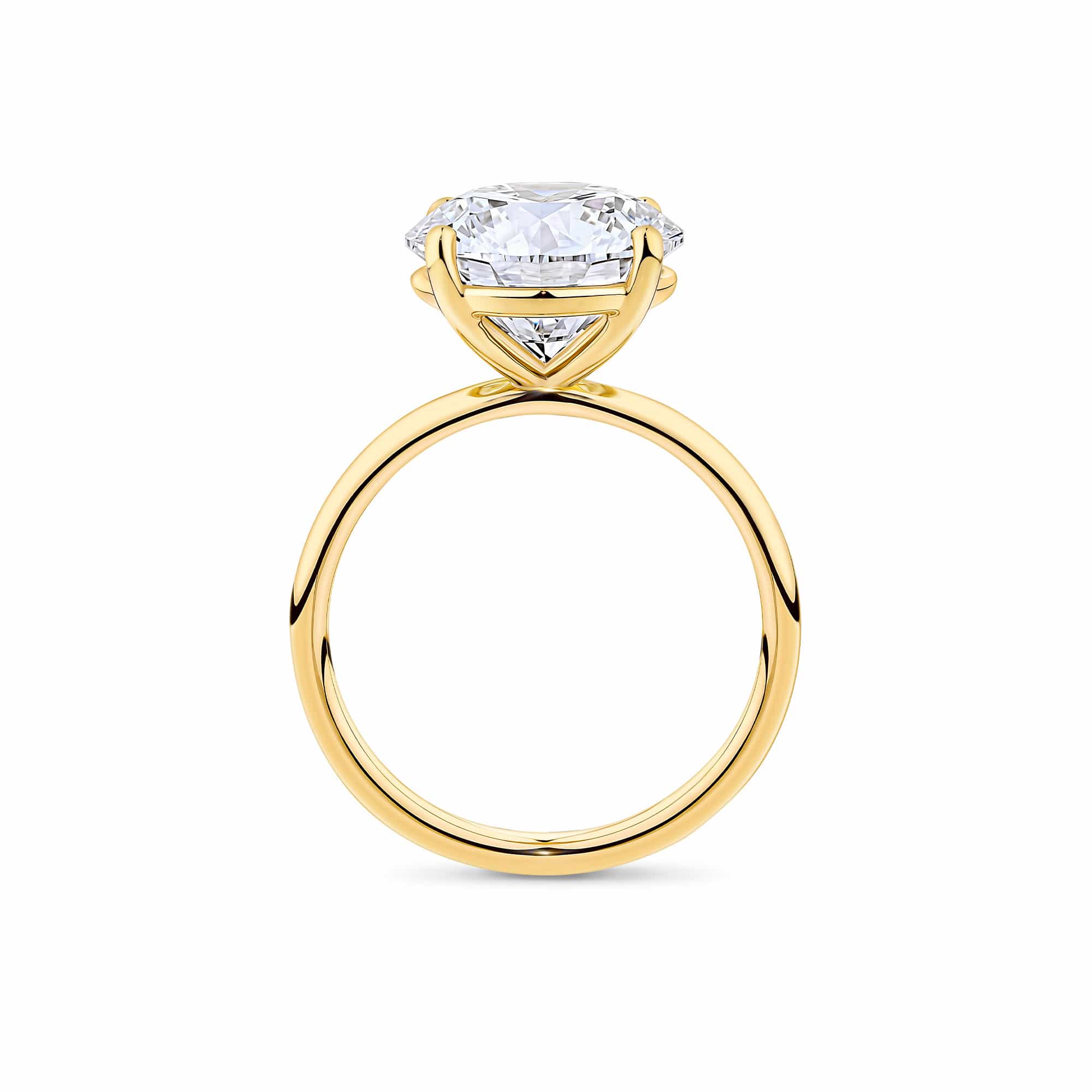 Everlasting 5.00ct TW Round Brilliant Cut Lab-Grown Diamond Engagement Ring in 18ct Yellow Gold