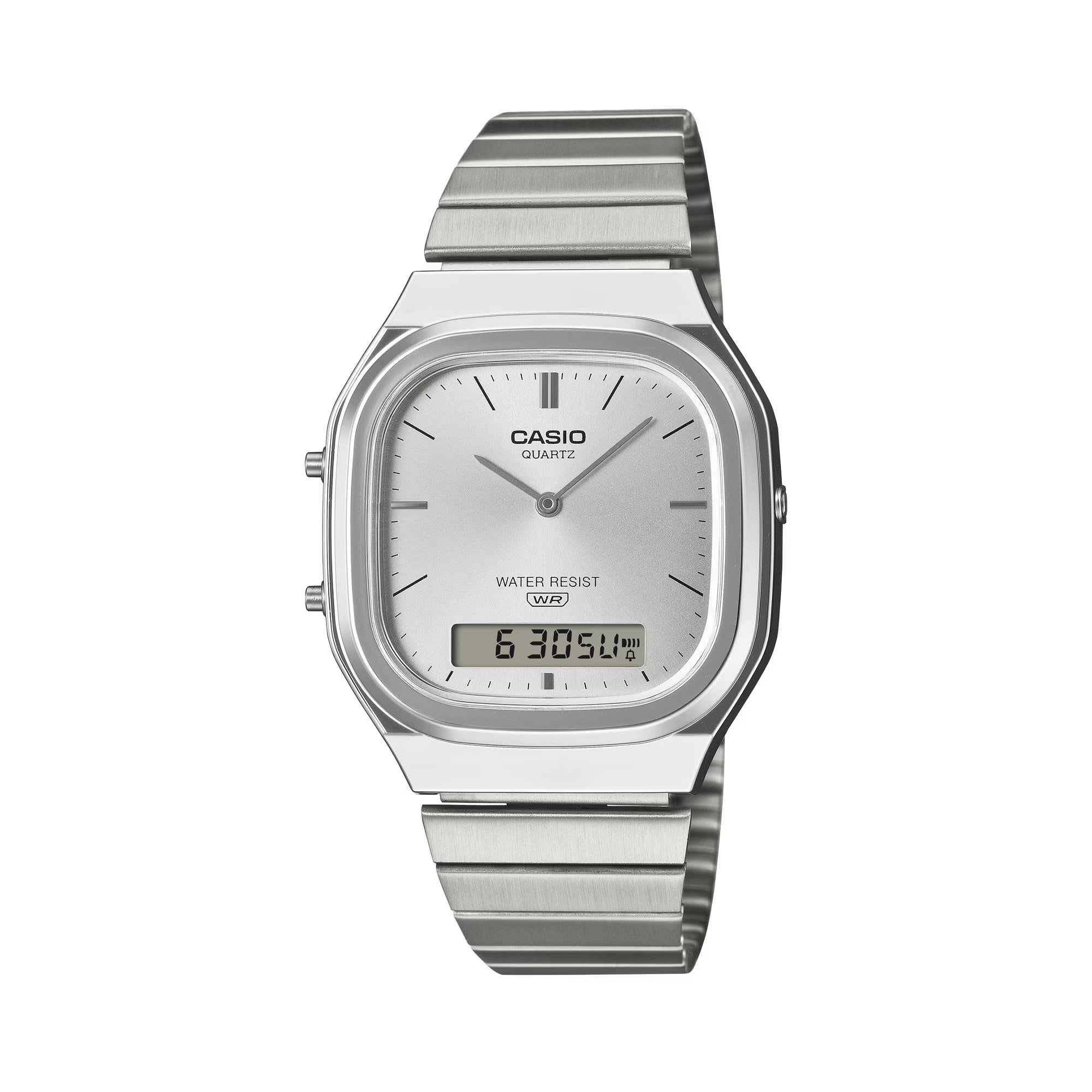 Silver Casio watch